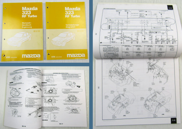 Mazda 323 RF Turbo Ergänzung Werkstatthandbuch Reparaturanleitung Stromlaufpläne