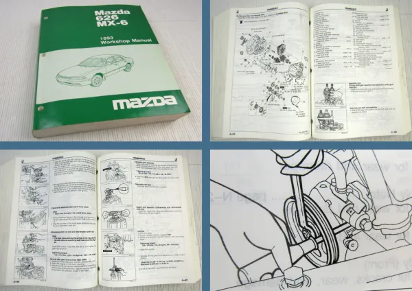 Mazda 626 4th MX-6 2nd generation Workshop Manual 1993 Type GE GE6