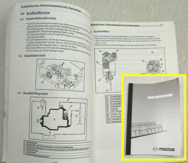 Mazda 626 GF GW 323 BJ Schulungshandbuch Training Einführungsschrift 08/1998
