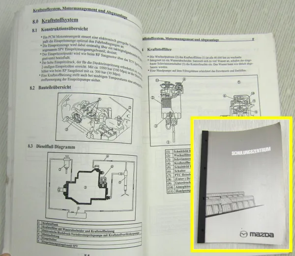 Mazda 626 GF GW 323 BJ Schulungshandbuch Training Einführungsschrift 08/1998