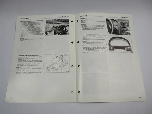 Mazda 626 Typ GF Einbauanleitung Webasto Thermo Top -B Heizung