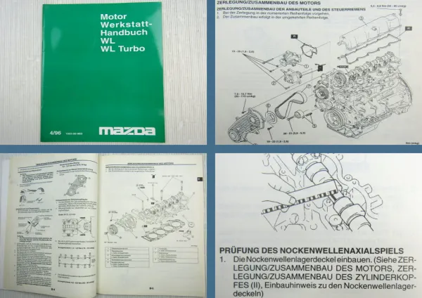 Mazda B2500 MPV Motor WL + WL Turbo Werkstatthandbuch Reparaturanleitung 1996