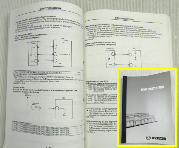 Mazda EOBD Diagnose Schulungshandbuch Training Service Werkstatthandbuch 02/2000