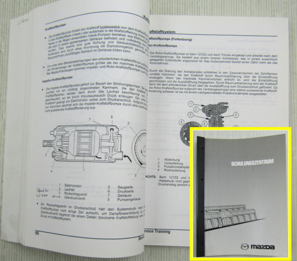 Mazda Motormanagement Grundstufe Schulungshandbuch Werkstatthandbuch 11/2001