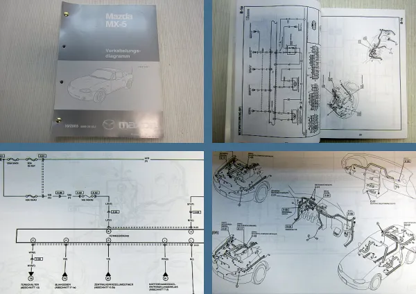 Mazda MX-5 NB Schaltpläne Elektrik Stromlaufpläne 2003 Verkabelungsdiagramm