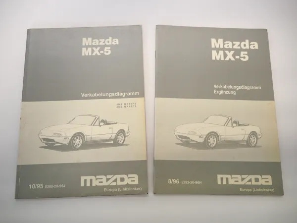 Mazda MX-5 NA Schaltplan Elektrik Stromlaufplan Verkabelung 1995 + Nachtrag 1996