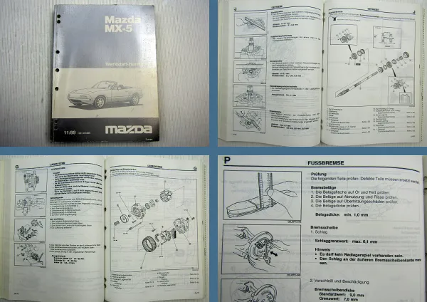 Mazda MX-5 NA Werkstatthandbuch NA18B2 Reparaturanleitung 11 / 1989