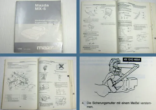 Mazda MX-5 NB Werkstatthandbuch Jan 1998 Ergänzung Reparaturanleitung