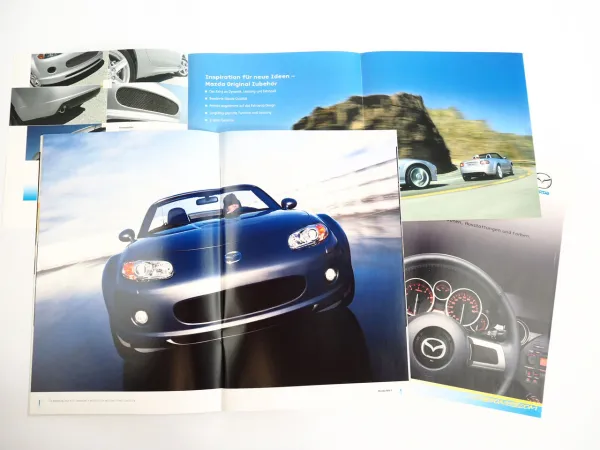 Mazda MX-5 Roadster Technische Daten Ausstattung Zubehör 3x Prospekt 2005