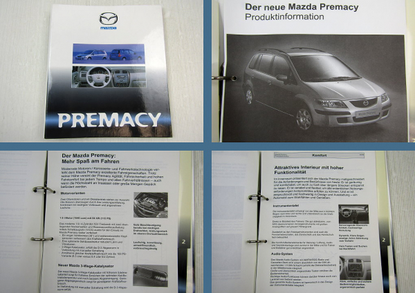 Mazda Premacy Typ CP ab 1999 Produkteinführung Modellvorstellung