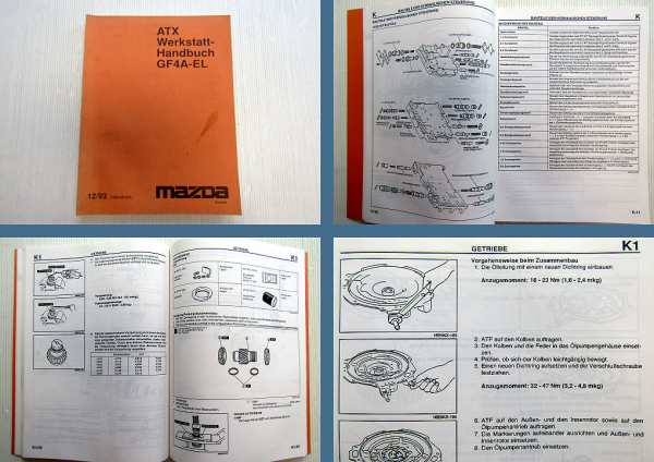Mazda Xedos 9 Automatikgetriebe GF4A-EL ATX Werkstatthandbuch 1993
