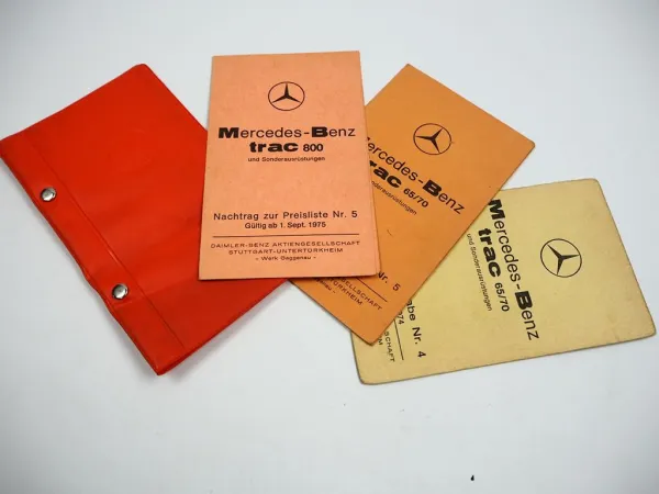 MB-Trac 65/70 800 mit Sonderausrüstungen Verkaufstaschenbuch & Preislisten 1974