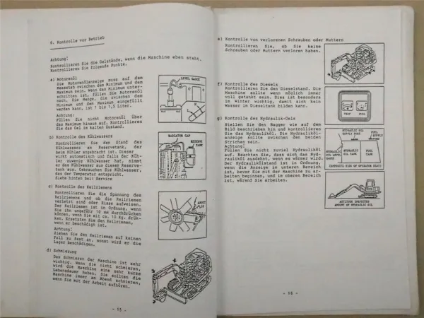 MBU Minibagger IHI 35 G Betriebsanleitung Wartungsanleitung Bedienungshandbuch