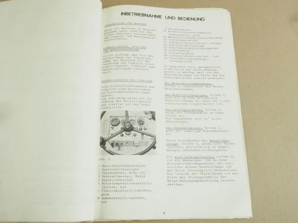 MBU Scheid DV60 Vibrationswalze Bedienungsanleitung Ersatzteilliste um 1980