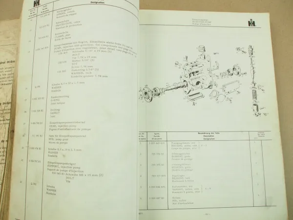 Mc Cormick 323 353 423 Schlepper Ersatzteilliste Parts List Pieces rechange 1968