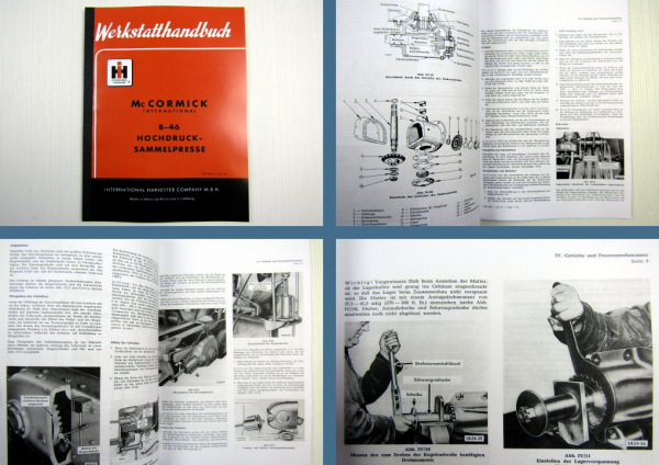 Mc Cormick B-46 Hochdruck Sammelpresse Werkstatthandbuch