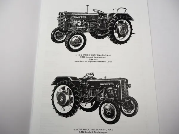 Mc Cormick D-320 D-324 Standard Bedienungsanleitung 1961