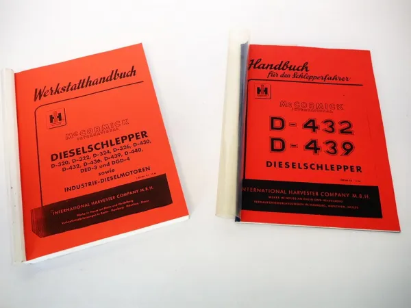 Mc Cormick D432 439 Betriebsanleitung & Werkstatthandbuch Reparaturhandbuch 1964