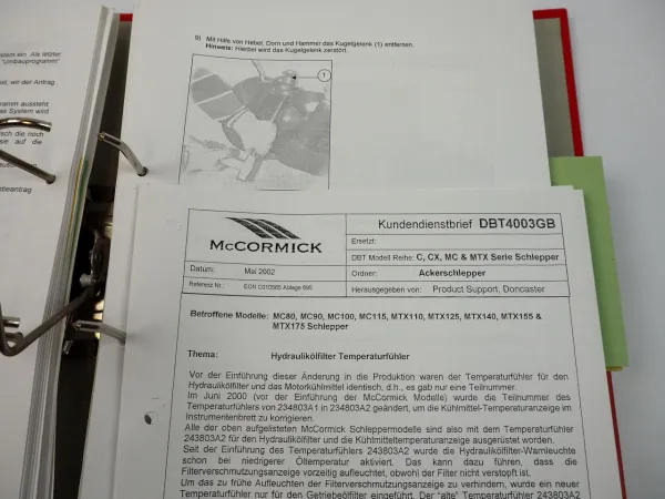 Mc Cormick Fehlersuche Perkins 1104 RF RH RK 1106 VK Motor Werkstatthandbuch