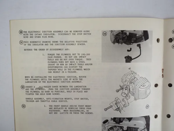 McCulloch PowerMac 310 320 330 340 Chain Saw Service Information + Parts List