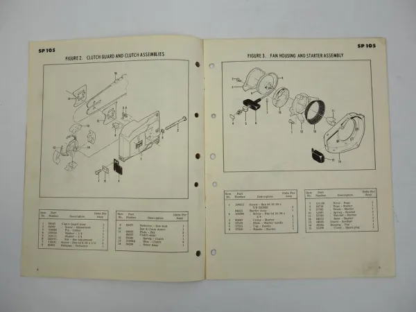 McCulloch SP105 Chain Saw Motorsäge Ersatzteilliste Parts List 1973