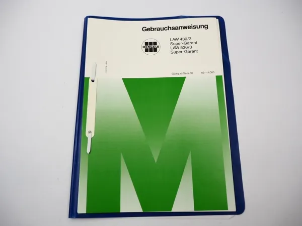 Mengele LAW 430/3 536/3 Super Garant Ladewagen Betriebsanleitung ab Serie 91