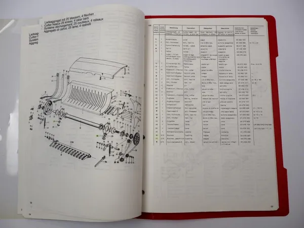 Mengele LW 210T 320T 285 305 290 310 370 390 Quadro Ersatzteilliste ca. 1986