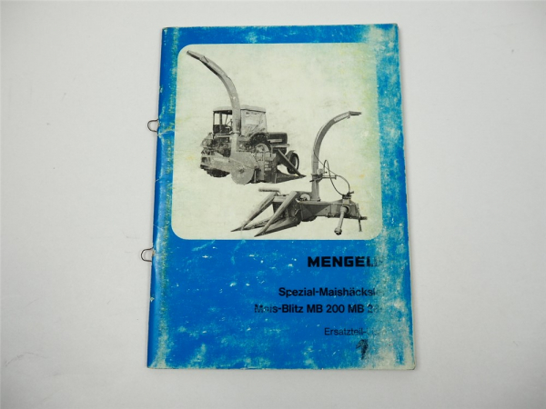 Mengele MB200 MB280 Spezial Maishäcksler Ersatzteilliste 1978