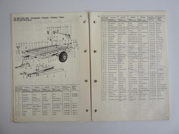 Mengele ZS 550 630 VR Dungstreuer Ersatzteilliste Spare Parts List
