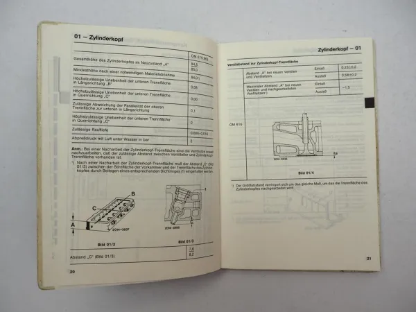 Mercedes Benz 100 D Transporter Tabellenbuch Einstelldaten Handbuch 1990