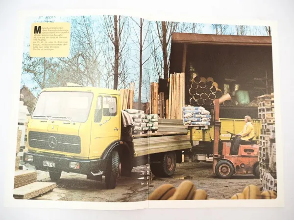 Mercedes Benz 1013 - 1624 LKW Baustellenfahrzeuge Kipper Prospekt Datenblätter
