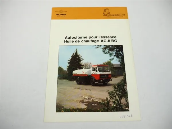 Mercedes Benz 1213 AC-8BG Tankwagen Prospekt Brochure 1987 FAP UTVA Jugoslawien