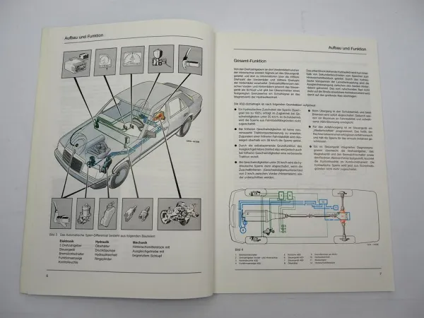 Mercedes Benz 124 126 201 Einführungsschrift ASD Automatisches Sperr-Differential 1987