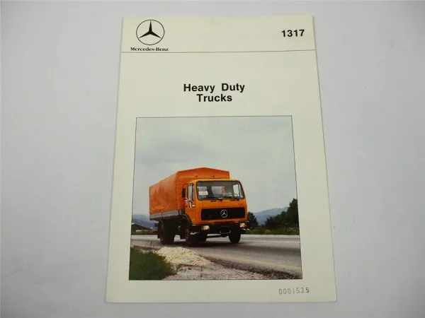 Mercedes Benz 1317 Heavy Duty Truck LKW Prospekt 1987 FAP Famos Jugoslawien