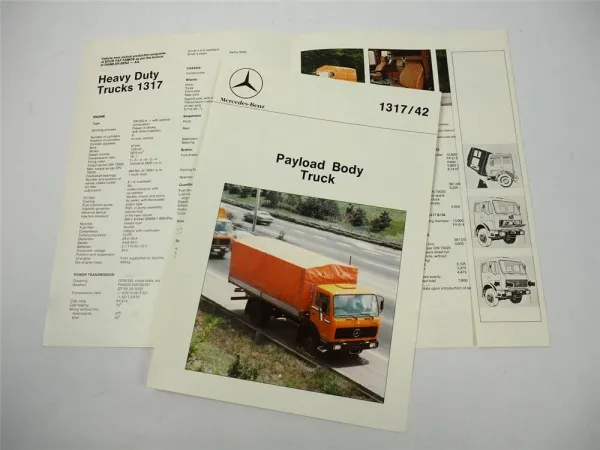 Mercedes Benz 1317 Heavy Duty Truck LKW Prospekt 1987 FAP Famos Jugoslawien