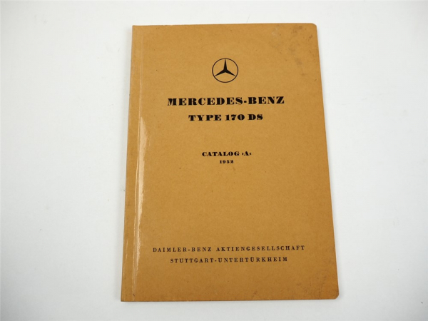 Mercedes Benz 170 DS Bm191 Ersatzteilliste Bildkatalog 1952