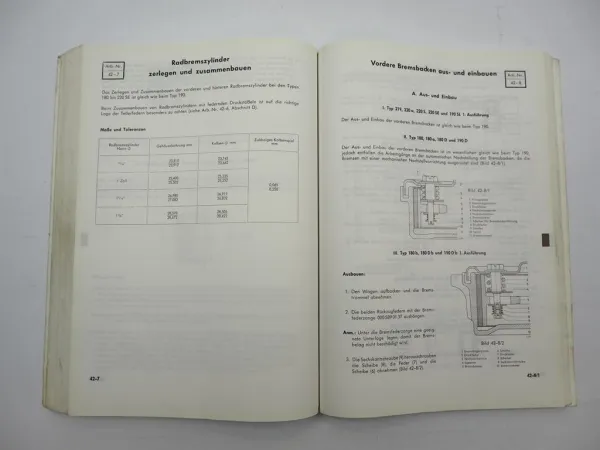 Mercedes Benz 180 190 bis 220 SE Werkstatthandbuch W120 W121 W180 W105 W128