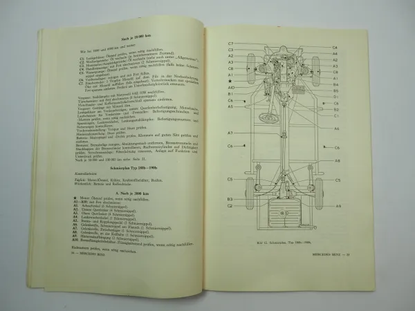 Mercedes Benz 180a 180b 190 190b Reparaturanleitung Wartung P. Olyslager 1963