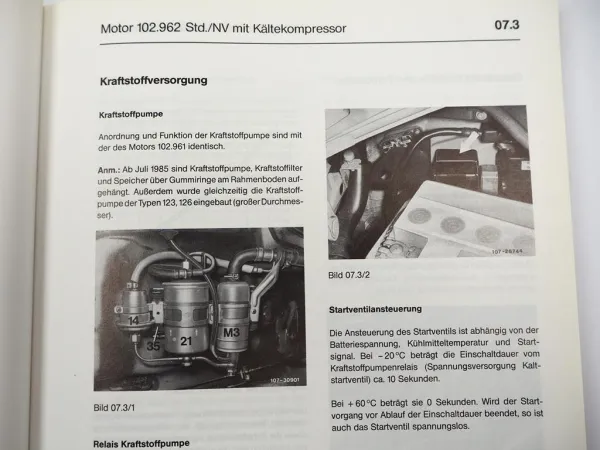 Mercedes Benz 190E 230E KE Einspritzung Zündung Motor 102 Werkstatthandbuch 1986