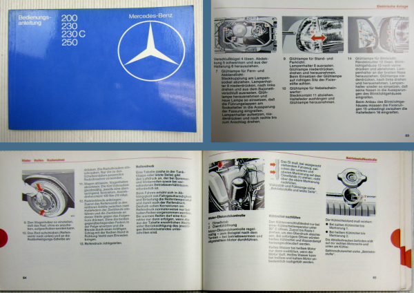 Mercedes Benz 200 230C 250 W123 Bedienungsanleitung Betriebsanleitung 1978