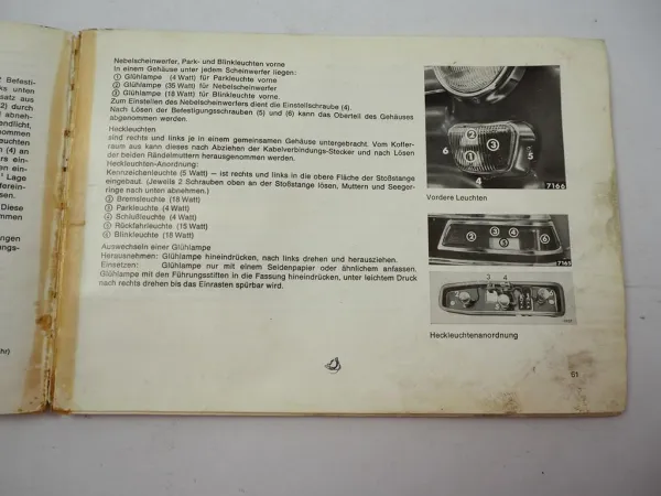 Mercedes Benz 200D W110 Heckflosse Betriebsanleitung Bedienungsanleitung 1967