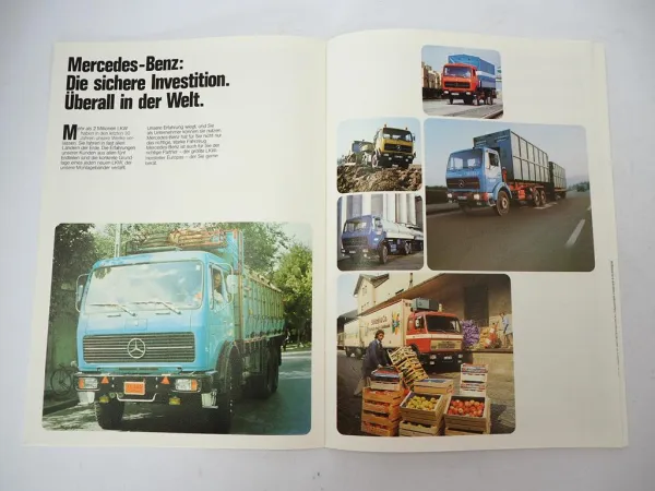 Mercedes Benz 2226 2232 2626 2632 Dreiachs Pritschenwagen Prospekt Datenblätter