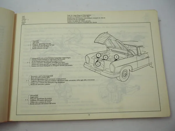 Mercedes Benz 250S 280S / SE 300 SEb W116 W108 Ersatzteilliste Bildkatalog 1968