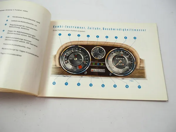Mercedes Benz 250S W108 Betriebsanleitung Bedienungsanleitung Original 1966