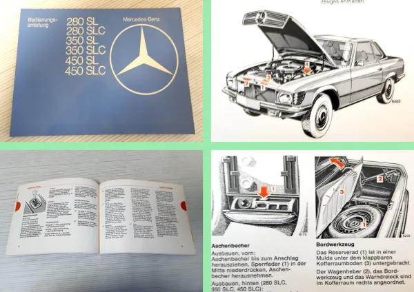 Mercedes Benz 280 350 450 SL SLC C107 R107 Betriebsanleitung Bedienungsanleitung