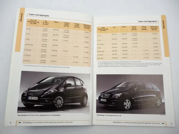 Mercedes Benz A- B-Klasse W169 W245 Einführungsschrift Service 2008 mit Poster