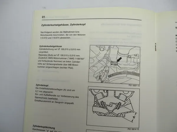 Mercedes Benz AMG Motor M119 E60 Motor W124 Einführungsschrift Schulung 1993