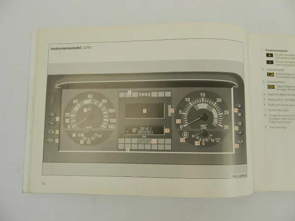 Mercedes Benz Atego LKW Technische Informaton Fahrerinformation