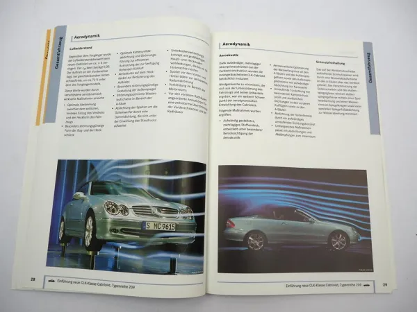 Mercedes Benz CLK-Klasse C209 Cabriolet Einführungsschrift für den Service 2003