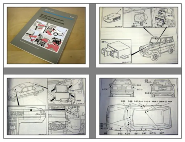 Mercedes-Benz Diebstahlschutz Typen 129 124 140 463 202 Werkstatthandbuch 1994